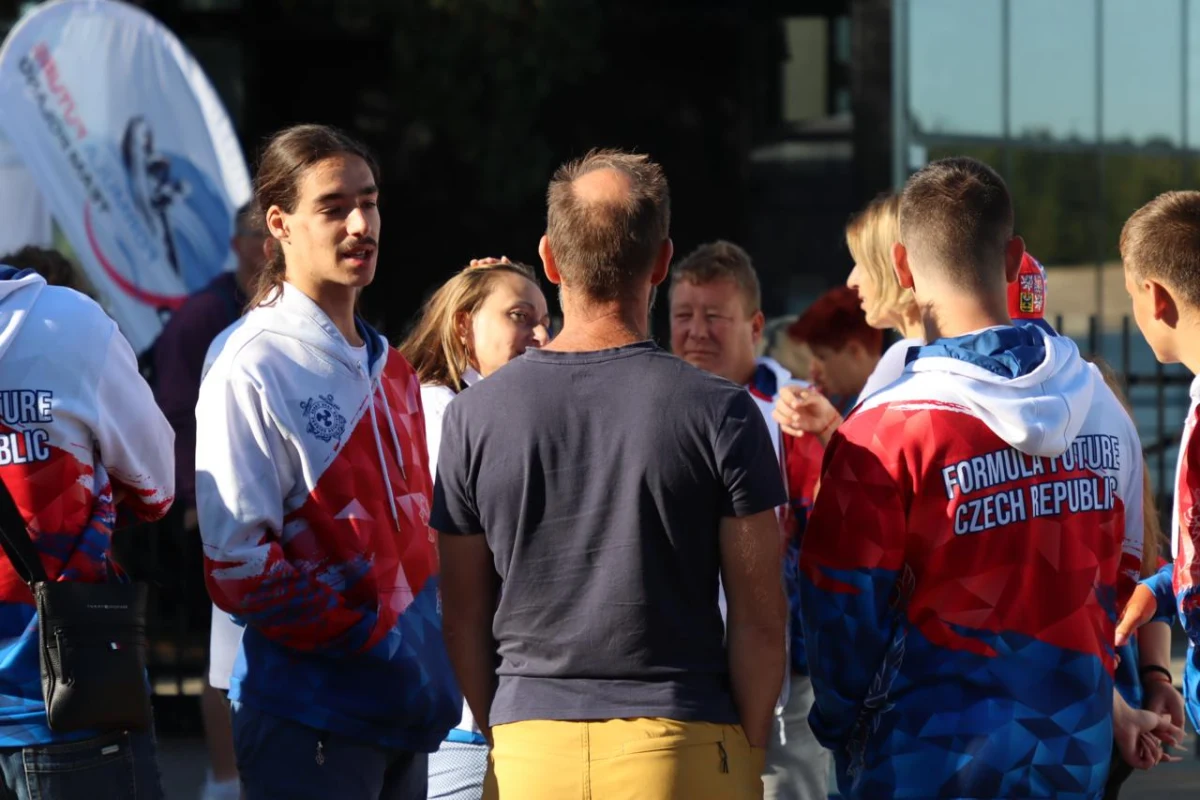 Members of the Formula Future Czech Republic team at the Kaunas opening day