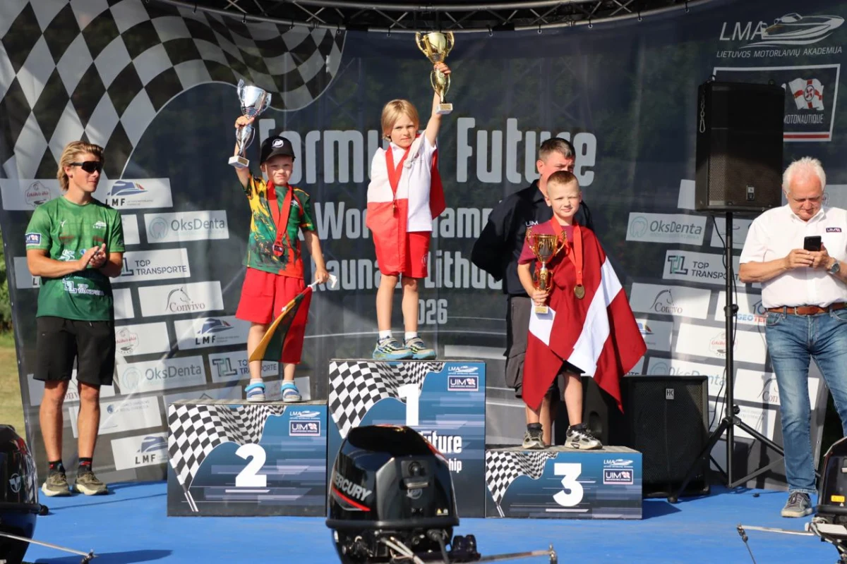 Dolphin class podium at the Formula Future World Championship in Kaunas
