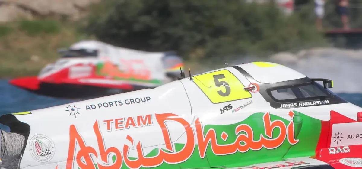 Jonas Andersson, Team Abu Dhabi, boat number 5, F1H2O Grand Prix of Kyrgyzstan 2026
