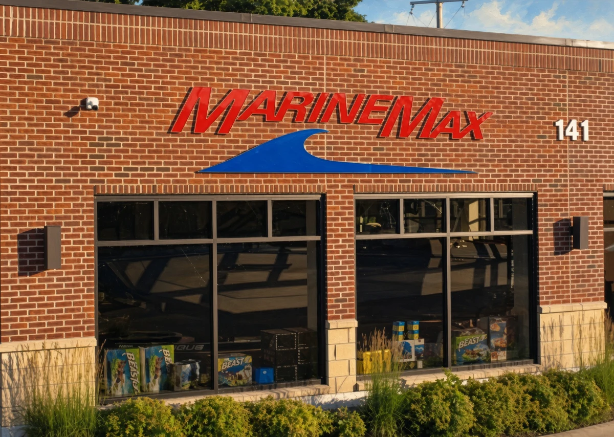 A MarineMax dealership storefront