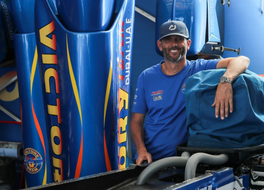 Shaun Torrente, Victory Team, in the paddock at the F1H2O Grand Prix of Kyrgyzstan