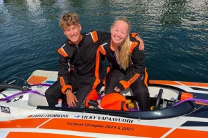 Viveka Vapaavuori and Jarno Frommann of VV Racing, 2026 UIM Offshore Class 3J World Champions
