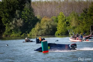The San Nazzaro accident scene, boats and rescue crews in the water