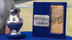 1911 Gorham silver presentation trophy for the motor boat Snapshot III, appraised on Antiques Roadshow
