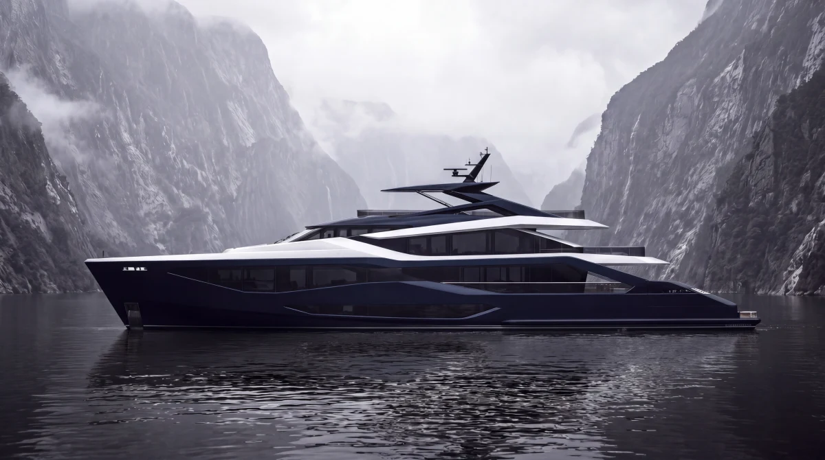 Sunseeker 45M Superyacht concept render