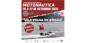 UIM F2 World Championship Vila Velha de Ródão 2026 event poster, Campeonato do Mundo Motonáutica, 25 a 27 de Setembro 2026, Prova Final