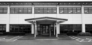 Entrance to Suffolk Coroners' Court at Beacon House, Ipswich