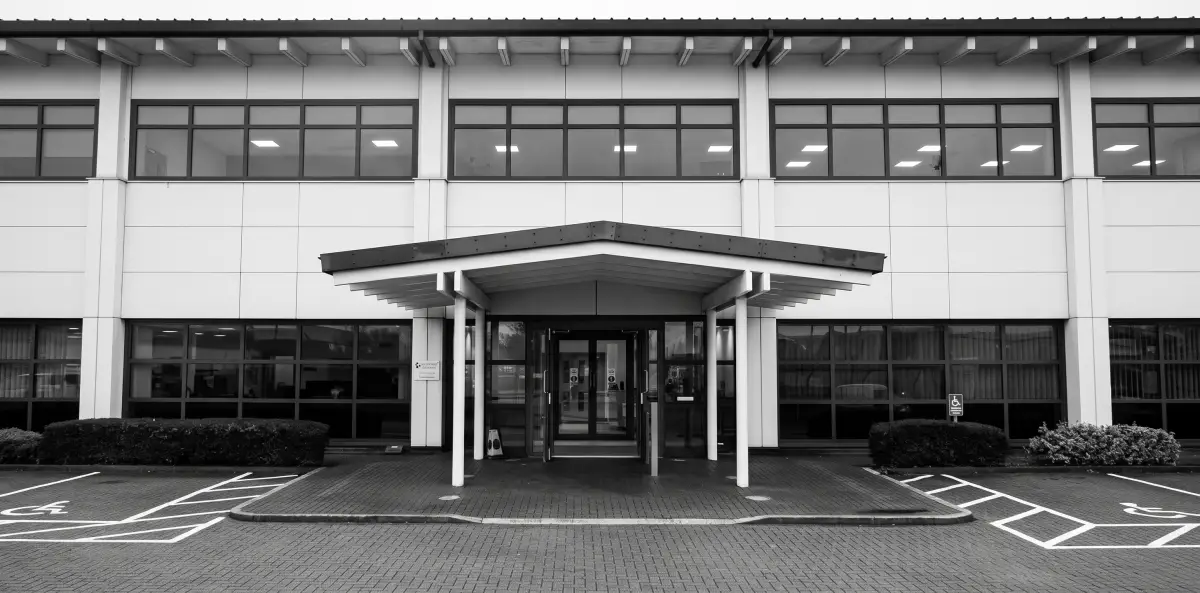 Entrance to Suffolk Coroners' Court at Beacon House, Ipswich
