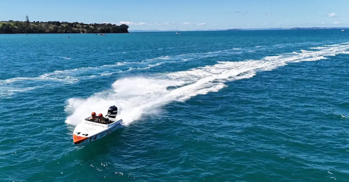 Gen 2 14 in the 200HP class at the NZOPA Gulf Harbour round, October 2026