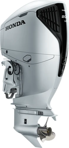 Honda BF200 200hp V6 outboard in silver