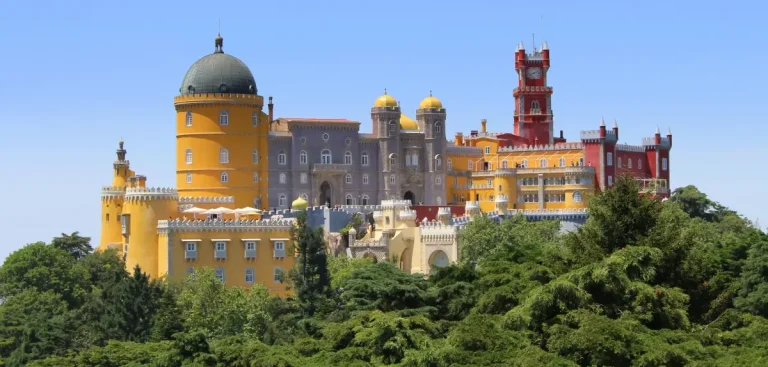 Pena Palace above the wooded hills of Sintra, Portugal, host of the 99th UIM General Assembly
